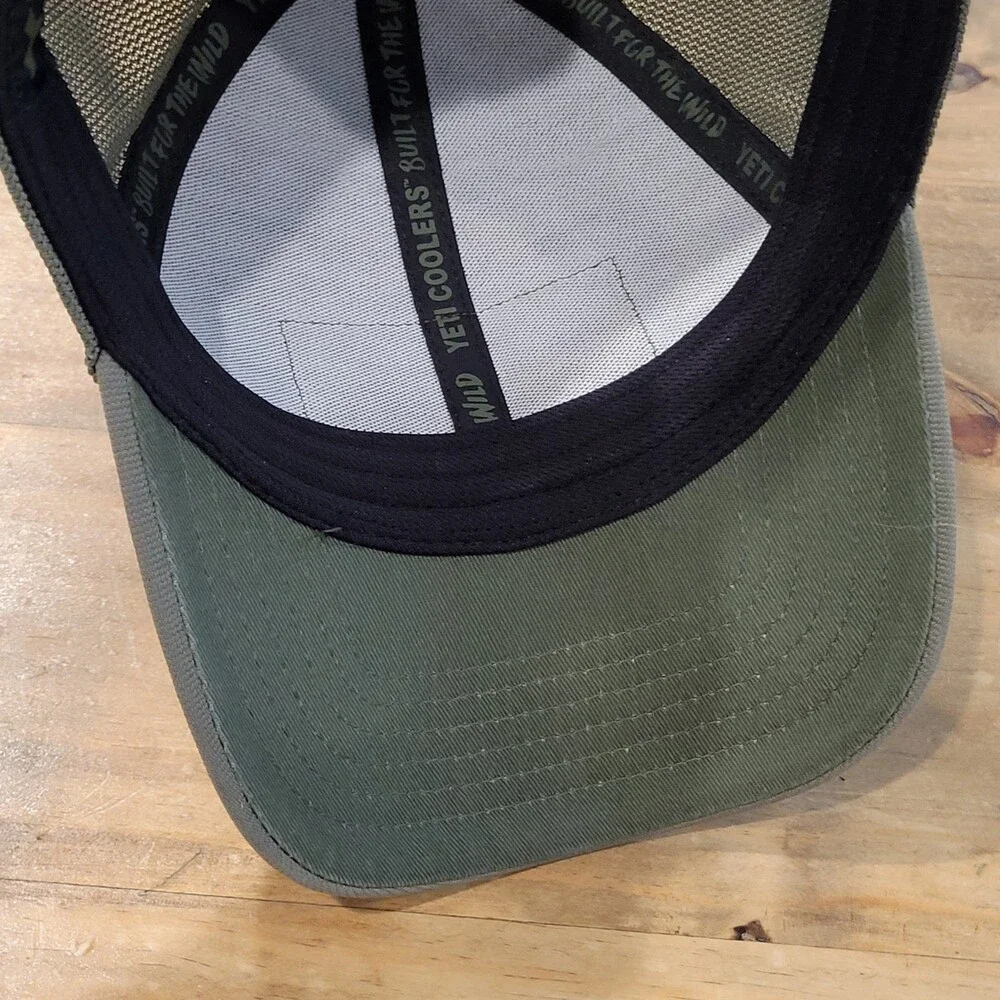 Yeti Hat Cap Snapback Army Green Patch One Size Adjustable